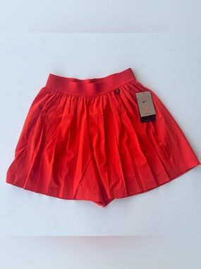 Nike Court Dri-FIT Pleated High Rise Tennis Skort Red Size S NWT